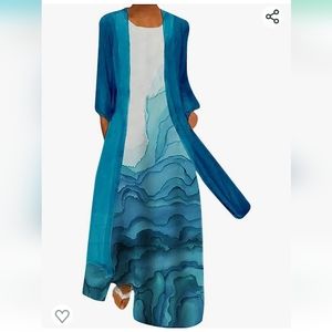 SHENYANGWA Womens Summer Dresses Fluid Twill Tie Midi Dress Sleeveless